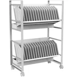 Luxor Office Multipurpose 32-Tablet/Chromebook Open Charging Utility Cart