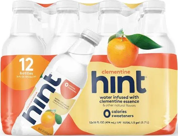 Hint Water Raspberry (Pack of 12), 16 Ounce Bottles, Pure Water Infused with Raspberry, Zero Sugar, Zero Calories, Zero Sweeteners, Zero Preservatives, Zero Artificial Flavors