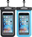 Hiearcool Waterproof Phone Pouch, Universal Waterproof Case Compatible for iPhone 15 14 13 12 Pro Max XS Plus Samsung Galaxy S22 Cellphone Up to 8.3", IPX8 Cellphone Travel Essentials for Beach-2 Pack