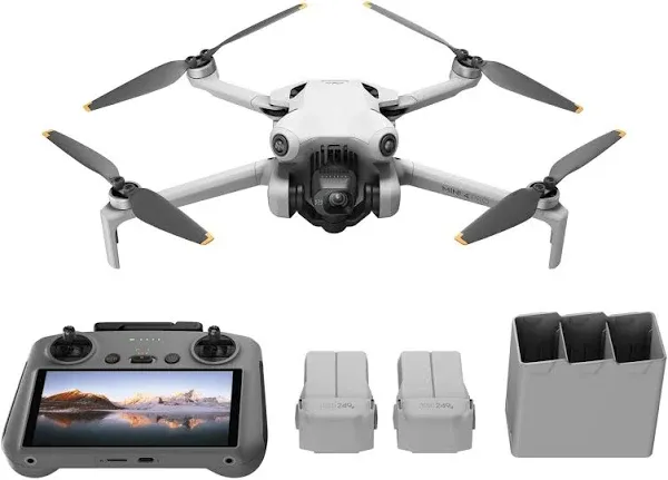 DJI Mini 4 Pro Drone Fly More Combo Plus + RC 2 Remote + Wide Angle Lens Bundle