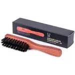 ZEUS Men's Beard Brush - Soft Boar Bristles for Grooming & Oil Distribution - Pear Wood Handle, 5.5"