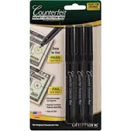 Dri-Mark Counterfeit Detector Pens, Pack Of 3 Pens