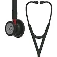 3M Littmann Cardiology IV Diagnostic Stethoscope, Black-Finish Chestpiece, Black Tube, Stem and Headset, 27 inch, 6163 + 40007 Stethoscope Identification Tag, Black