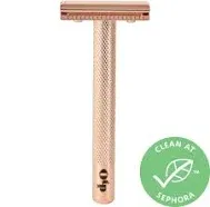 OUI the People Single-Blade Women's Safety Razor for Sensitive Skin (Rose Gold)