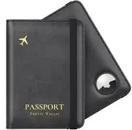 Stouchi Passport Holder with Airtag Slot, Wallet for Green 