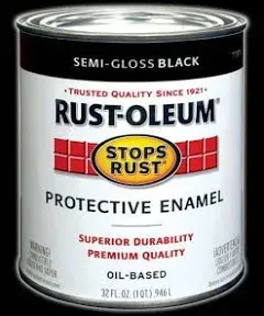 Rustoleum Protective Enamel Oil Based Paint, Gloss Black 7779502 - 1 qt can