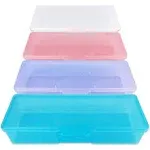 Beauticom Personal Box Storage Case for Professional Manicurist Nails Pedicure (Large Size) (4 Pieces Mix Color, Mix Color: Pink, Blue, Frosted, Purple)