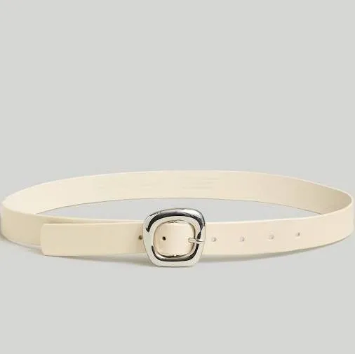 Madewell Puffed-Buckle Leather Belt