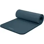 Solana Yoga Mat 1&#034; Thick w Nylon Strap for Men Women Non Slip Exercise Mat for