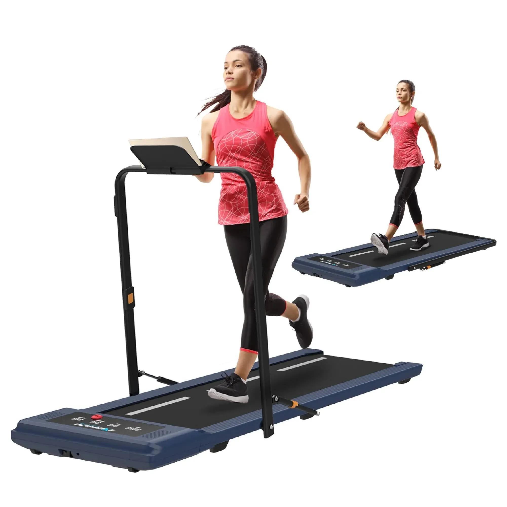 Exerpeutic Supermax 400 lbs. Weight Capacity Walking Pad Treadmill, Heavy Duty Home Office Under Desk Treadmill, Up to 3 MPH Speed, Size: 50 inch &