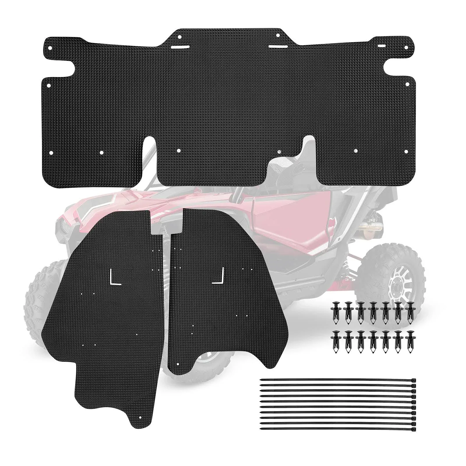 KEMIMOTO UTV Mud Guards Compatible with 2019+ Talon 1000R 1000X 2020+ black 