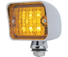 United Pacific 6 LED Large Rod Light - Amber LED/Amber Lens, (39196)