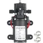 Diaphragm Pump,VerRich 12V Water Pump 70W 6A Self Priming Sprayer Pump 6 L/Min 0.9MPA 131 PSI for RV Camper Marine Boat Garden