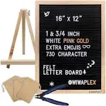 WIWAPLEX Black Felt Letter Board