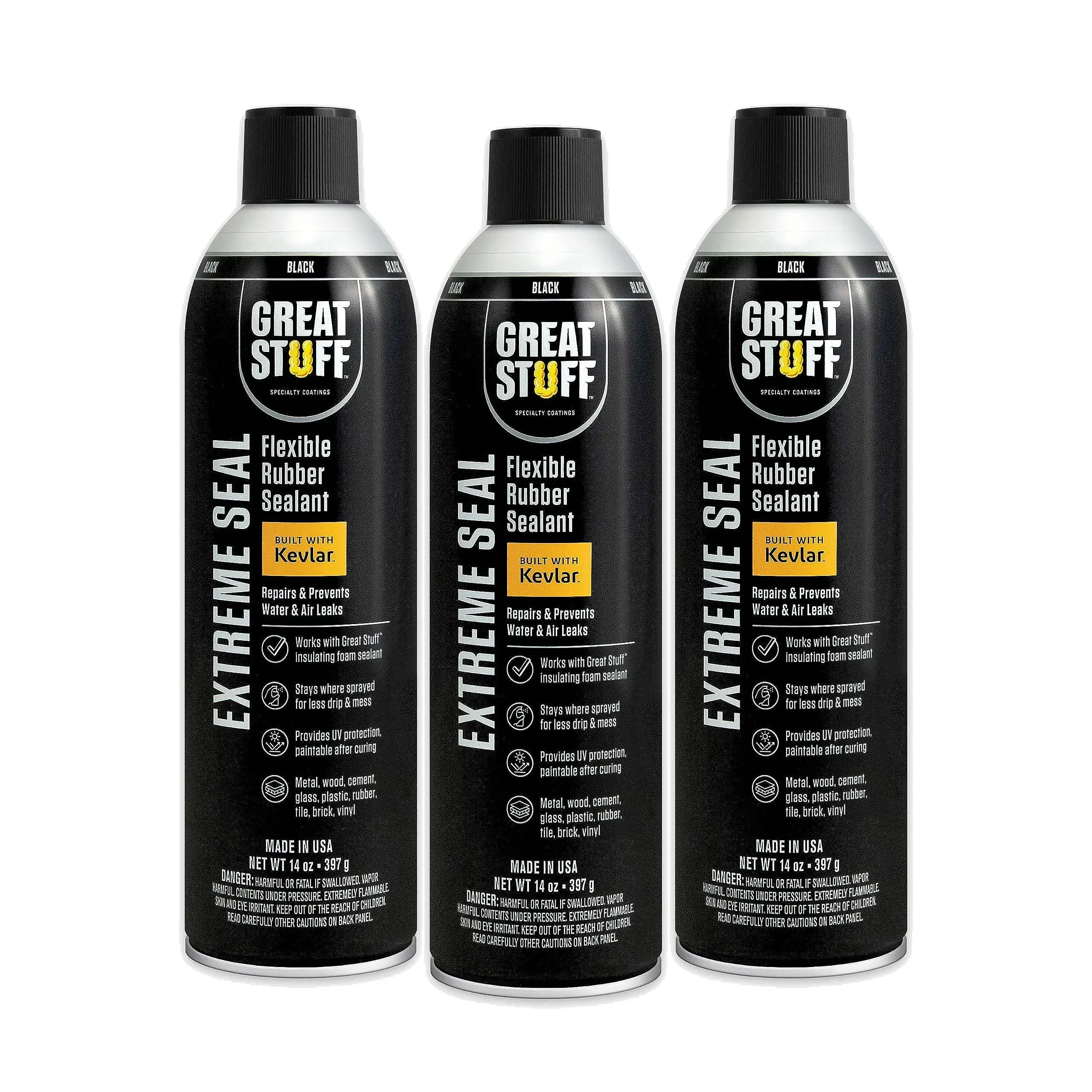 Extreme Sealant - Black - 14 oz. - Aerosol - 3-Pack