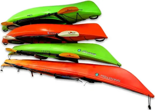 StoreYourBoard 4 Kayak Wall Storage Rack | Indoor Garage Organizer