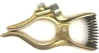 Kingq 300-Amp T-style Welding Ground Clamp Brass