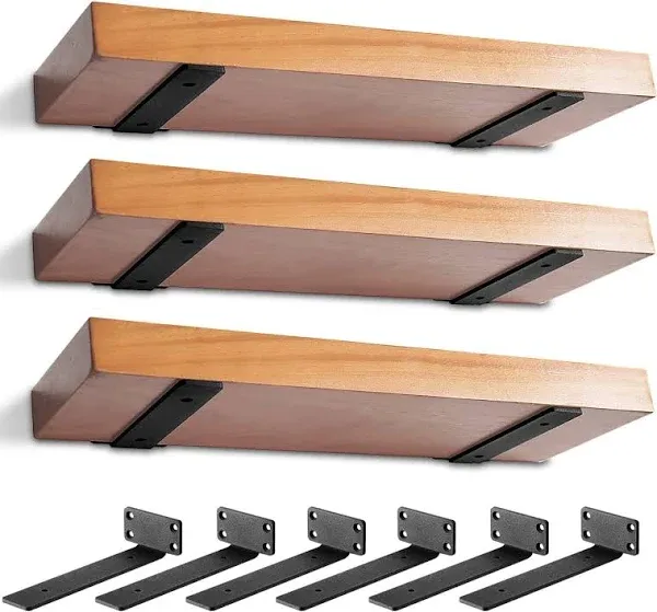 Starunder 6 Pack Floating Shelf Brackets