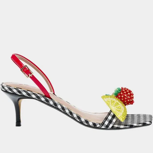 COLSON Black Multi Slingback Kitten Heel | Women's Heels