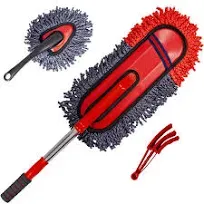 Soft Microfiber Car Duster Exterior Scratch Free Multipurpose Duster Extendable