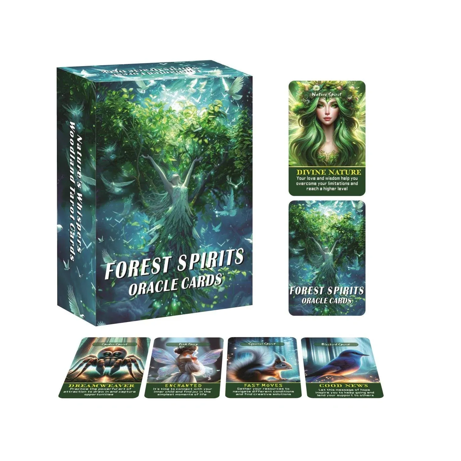 Forest Spirits Oracle Cards, Whispering About The Nature of Forest Tarot Cards ...