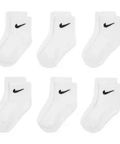 AIR JORDN BABY BOYS 6 pairs of Socks  6-12 Months BLACK, GREY &amp; WHITE