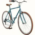 Retrospec Kinney 7-Speed City Bike High-Tensile Steel Commuter Bicycle Coastal Blue