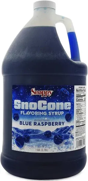 Delicious 1 Gallon Blue Raspberry Sno Cone Syrup - Perfect for Home &amp; Events