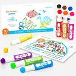 10 Colors Dot Marker Washable Non-Toxic Dot Marker for Children Early Educati...