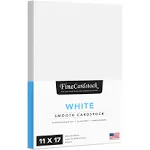 11 x 17 White Card Stock | Heavyweight 80lb Cover (216gsm) Cardstock Paper – Smooth Finish | for Arts and Crafts, Brochures, Restaurant Menus, Posters