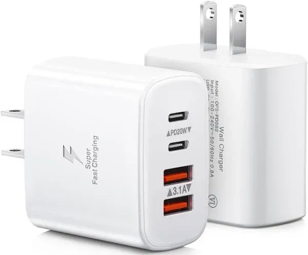 40W USB C Charger Block 2-Pack