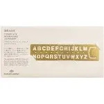 Midori Brass Alphabet Template Bookmark