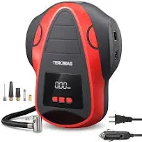 TEROMAS Tire Inflator Air Compressor, Portable DC/AC Air Pump for Car Tires 12V