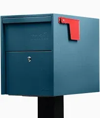 Large Capacity Post Mount Mailbox | Modern, Lockable, Weatherproof | Curb Yellow, Locking Mailbox | Theft-Proof Mailbox from Adoorn