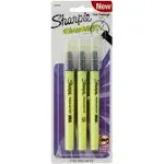 Sharpie Clearview Pen-Style Highlighter, Chisel Tip, Fluorescent Yellow, 3/Pack