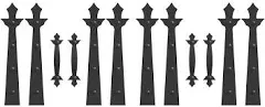 2 car Garage Door Magnetic Decorative Hardware/Garage Door Accents Magnetic/Garage Door Decorations Magnetic/Garage Magnetic Hinges & Handles(12pcs Black)