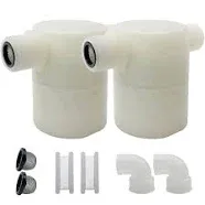 BAI Water Float Valve, Water Level Control Water Tank Traditional Float Valve Upgrade 2 PCS(1", side inlet)