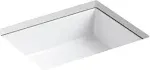 Kohler 2882-0 Verticyl Rectangle Undermount Bathroom Sink - White