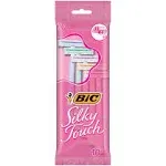 BIC Silky Touch Women's 2 Blade Disposable Razor, Assorted - 10 pack