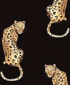 Daisy Bennett Leopard King Black Peel & Stick Wallpaper