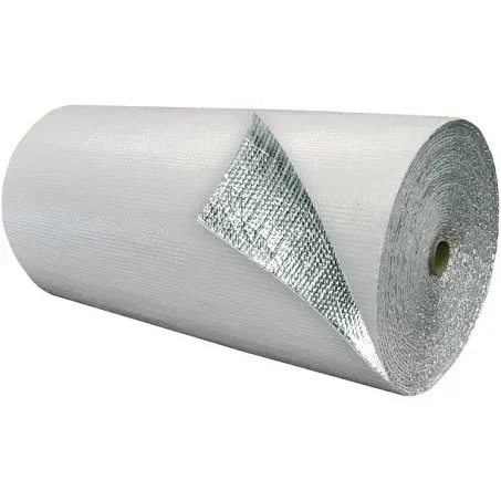 48" x 125' Double Bubble Foil Insulation White/Foil w/ UV Resistant Facing 500 sq. ft.