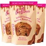 GoNanas Salted Caramel Banana Bread Mix, Vegan, Gluten Free Healthy Snacks Oat Flour Banana Bread or Banana Muffin Mix Women Own