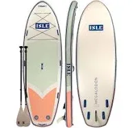 Isle Megalodon Inflatable Stand Up Paddle Board & iSUP Bundle Accessory Pack Up to 1,050 lbs Capacity Durable