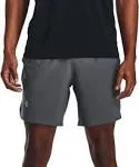 UNDER ARMOUR Size XL Launch 7&#034; Gray Fitted Athletic Shorts w/ Pockets Men&#039;s NEW