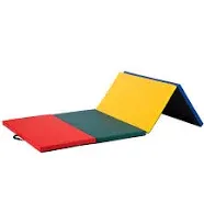 Gymnastics Mat 4 Pannel Foldding, 4X8X2 Gym Mat Gymnastic, 2 Inches Thick Lightw