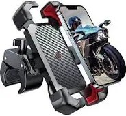 JOYROOM Motorcycle Phone Mount, 1s Auto Lock100mph Military Anti-Shake Bike 