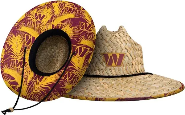 FOCO Men's NFL Team Logo Floral Sun Straw Hat