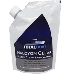 TotalBoat Halcyon Marine Varnish | Water-Based Polyurethane Wood Finish | Clear Gloss UV Protection for Interior and Outdoor Use (Gloss, 4 Quart)