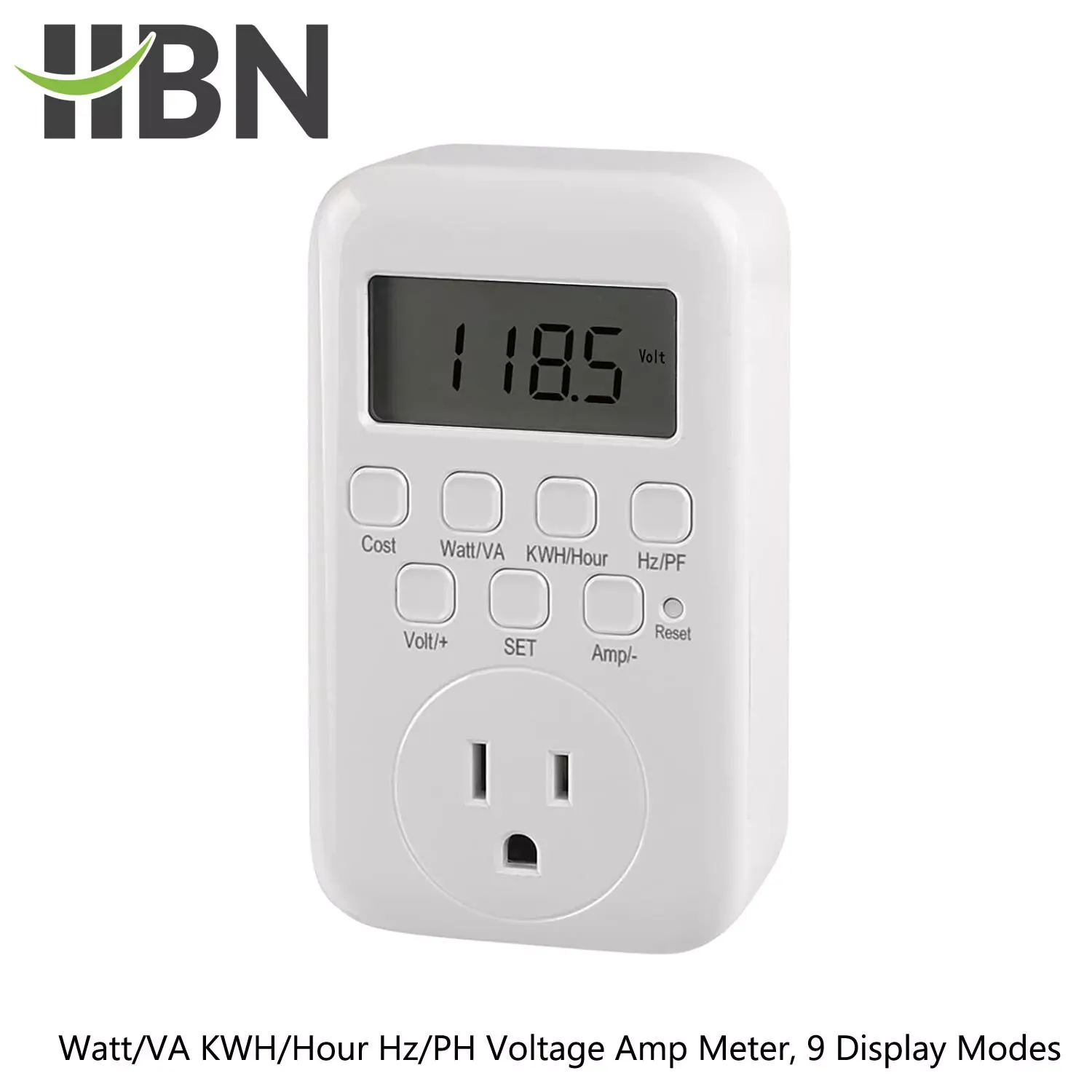 HBN Digital Electricity Usage Monitor LCD Plug in Power Meter for Energy Saving  | eBay