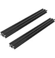 2040 V Aluminum Extrusion, 2PCS 500mm 2040 V Slot European Standard Anodized Black Aluminum Profile Extrusion Linear Rail for 3D Printer and CNC Machine DIY Projects- Black